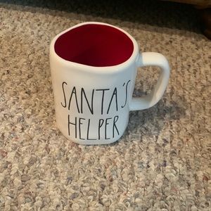 “Santa’s Helper” Rae Dunn mug with red inside